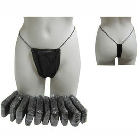 Одноразовое черное G-string 30g нетканое PP высококачественное одноразовое белье, одноразовое G-string поставщик